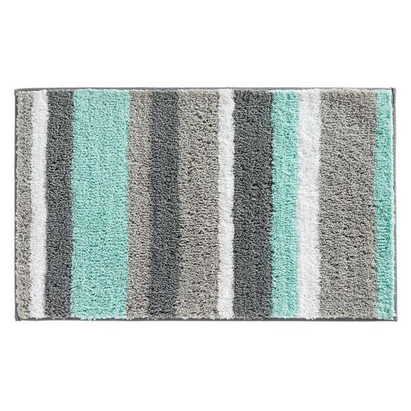 idesign Stripz Rug 34 x 21 Mint/Gray