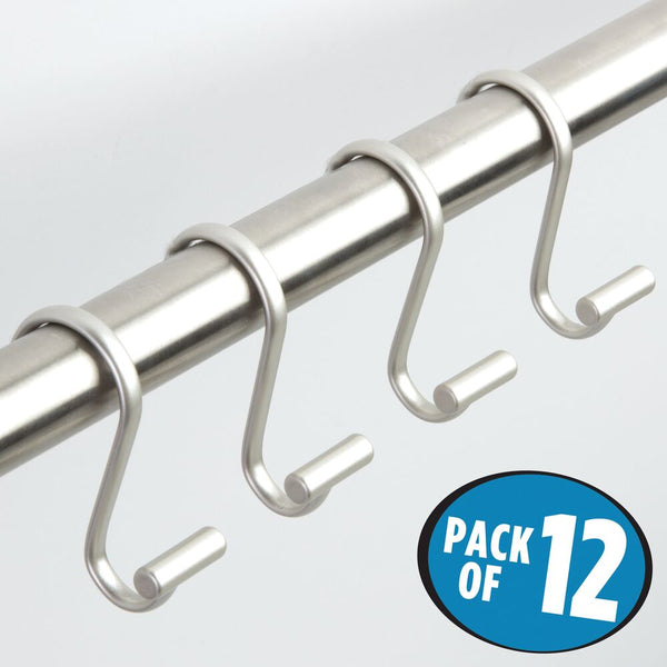 idesign iDesign T-Bar Shower Hooks Set of 12 in Satin