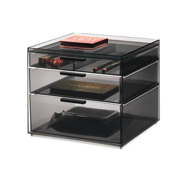Idesign Tall Plastic Cosmetic 3-Drawer Organizer