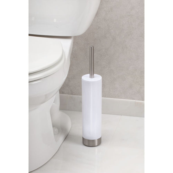Idesign IDesign Toilet Brush In White And Brushed Stainless Steel