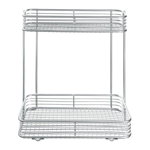 Idesign IDesign Vienna 2-Tier Rectangular Shelf In Silver