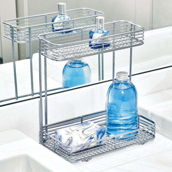 Idesign IDesign Vienna 2-Tier Rectangular Shelf In Silver