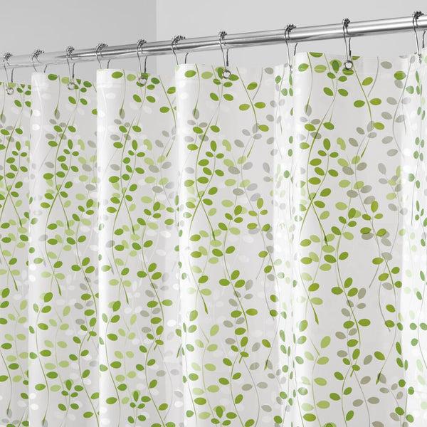 idesign iDesign Vine PEVA Shower Curtain 72" x 72" in Green and White