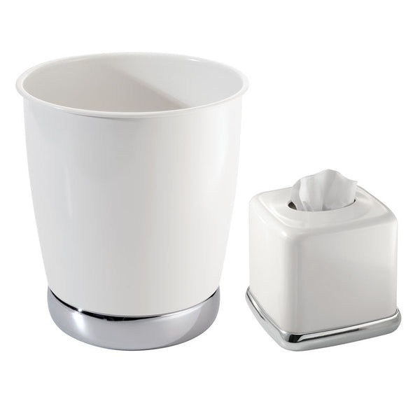 Idesign IDesign York Boutique Box In White And Chrome