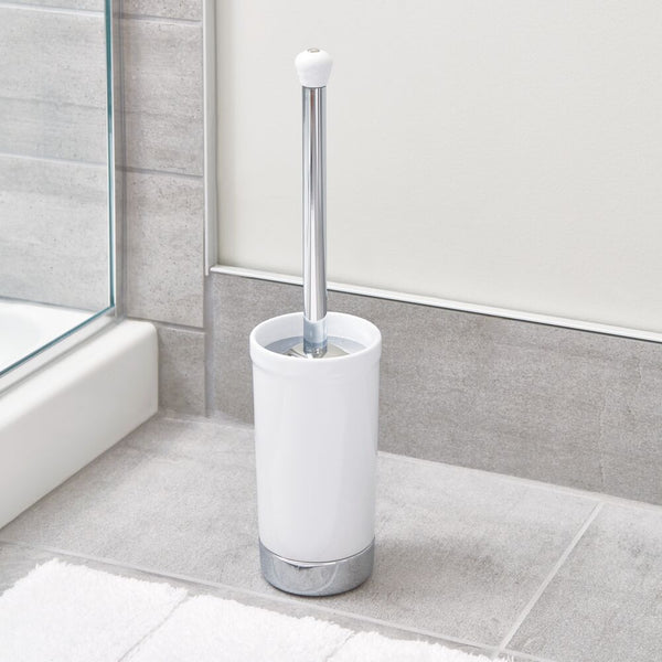 Idesign York Bowl Brush White/Chrome