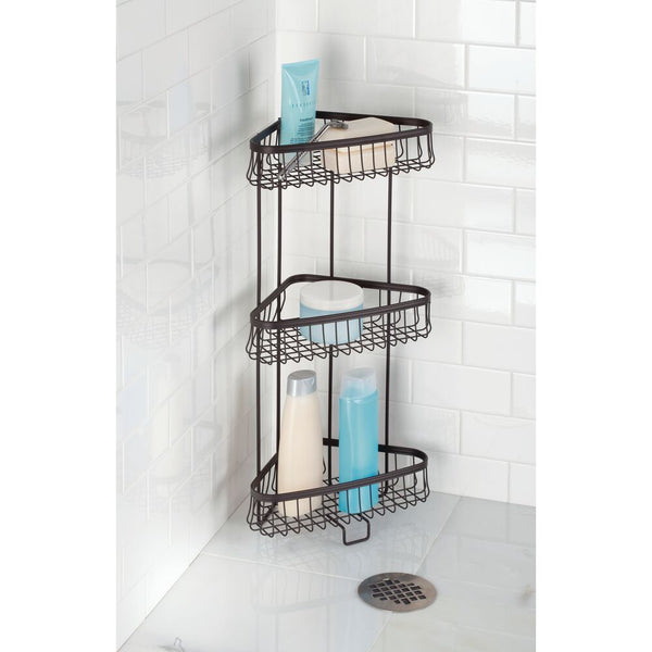 Idesign York Lyra 3 Tier Shower Shelf Bronze