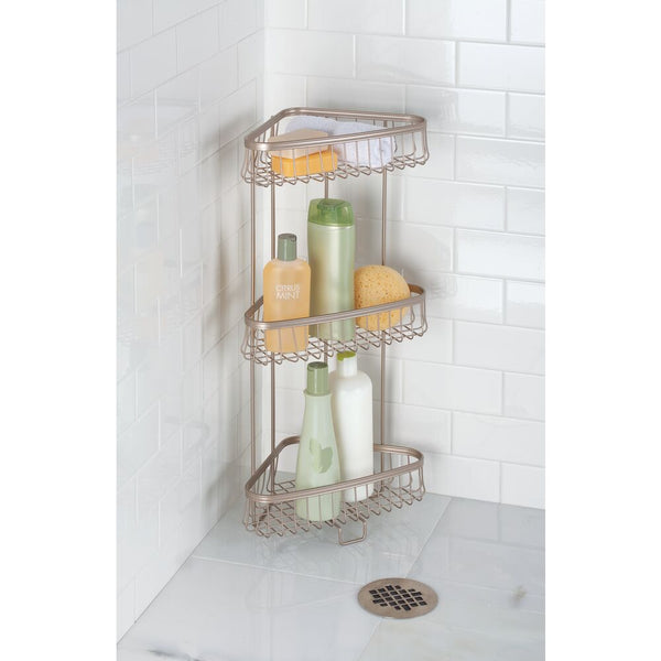 Idesign York Lyra 3 Tier Shower Shelf Satin