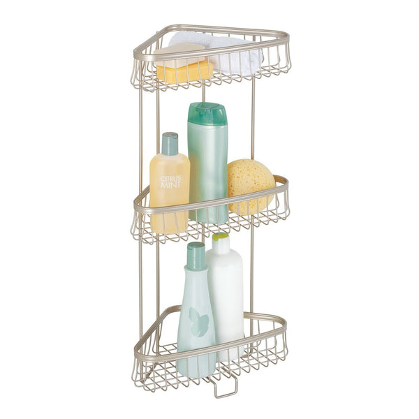 idesign York Lyra 3 Tier Shower Shelf Satin