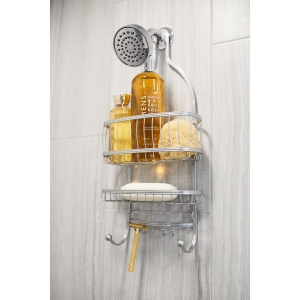 Idesign York Lyra Shower Caddy Silver