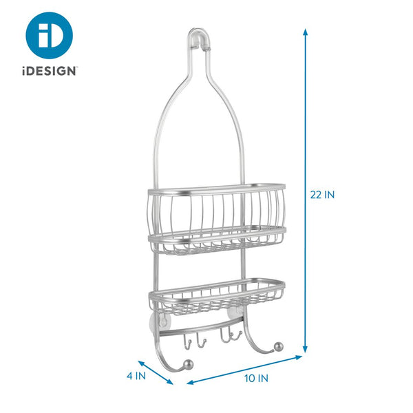 Idesign York Lyra Shower Caddy Silver