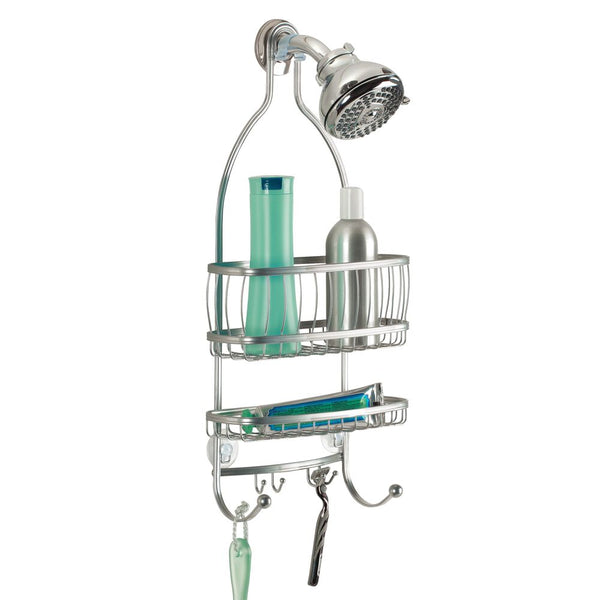 idesign York Lyra Shower Caddy Silver