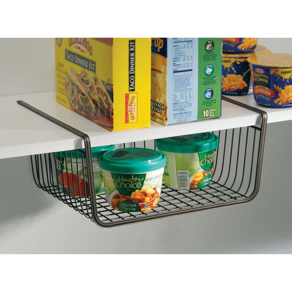 Idesign York Lyra Under Shelf Basket Bronze