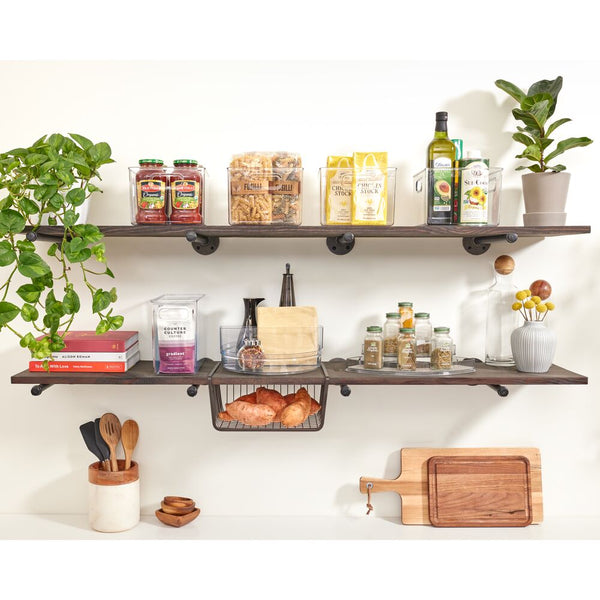 Idesign York Lyra Under Shelf Basket Bronze