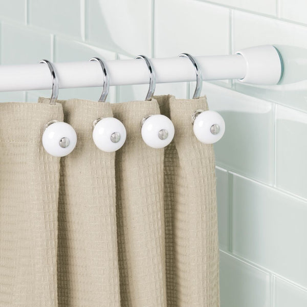 Idesign York Shower Hooks Set/12 White/Chrome