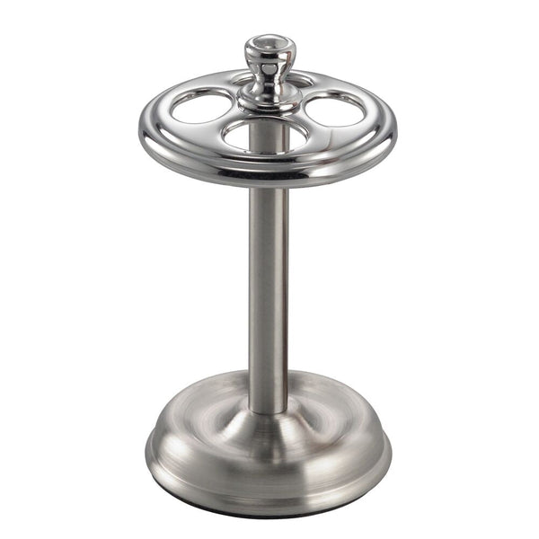 Idesign IDesign York Steel Divided Toothbrush Stand Brushed And Chrome