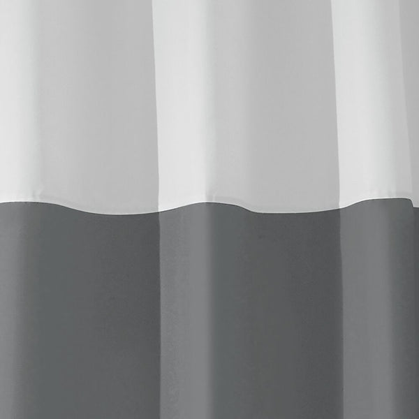 Idesign IDesign Zeno Shower Curtain 72" X 72" In Charcoal And White
