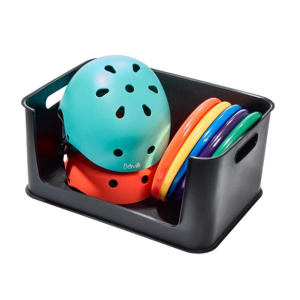 idesign Large Open Front Garage Bin 16.9 W x 11.9 D x 8 H (Stackable) Matte