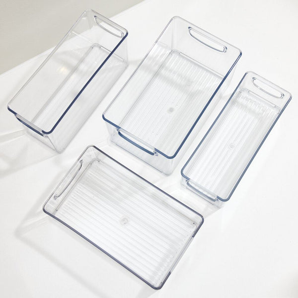 Idesign RPET Linus Cabinet/Pantry Bins (Set Of 4) Clear