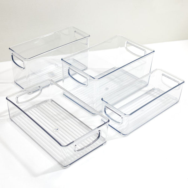 Idesign RPET Linus Cabinet/Pantry Bins (Set Of 4) Clear