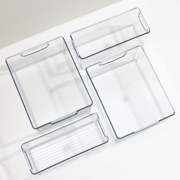 Idesign RPET Linus Cabinet/Pantry Bins (Set Of 4) Clear