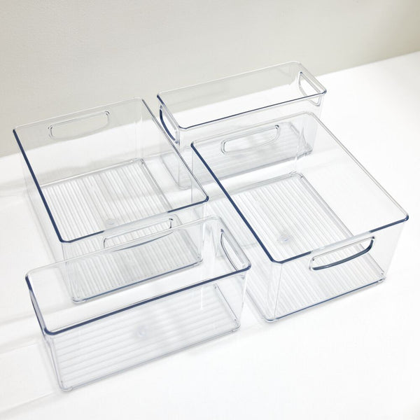 Idesign RPET Linus Cabinet/Pantry Bins (Set Of 4) Clear