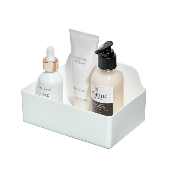 Idesign Signature Series Collection In-Drawer Cosmetic Organizer Bin White