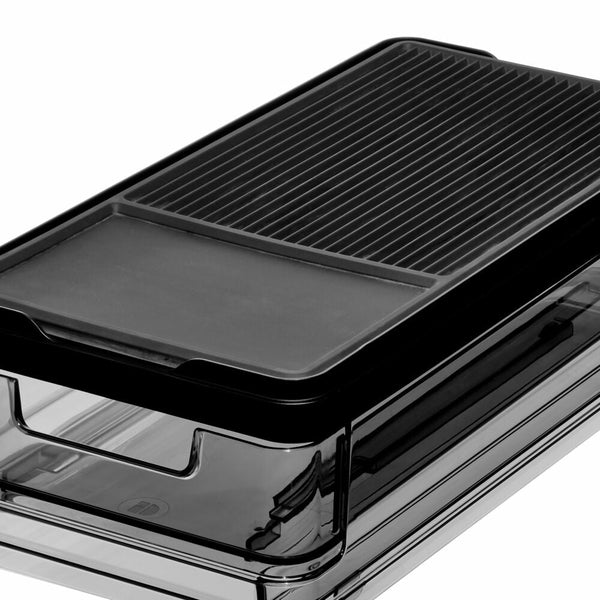 Idesign Signature Series Heat-Resistant Silicone Mat For Cosmetic Drawer Organizers Black