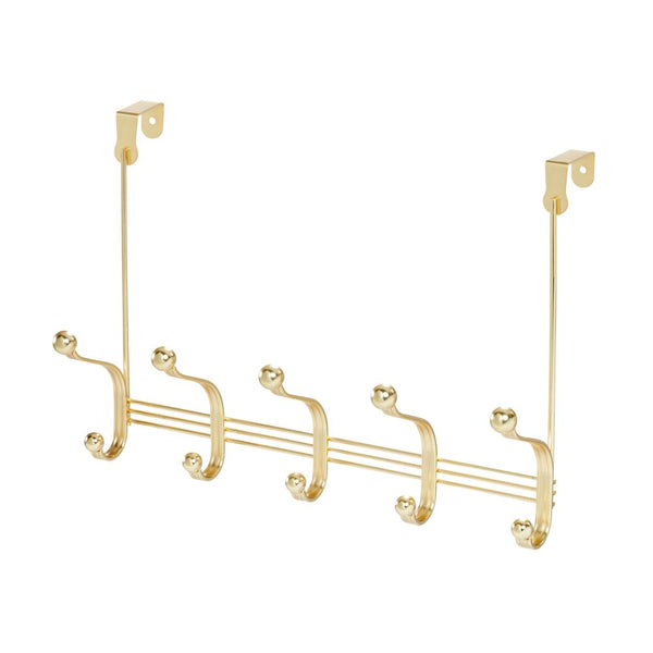 Idesign York Lyra Over The Door Rack 5Hooks Gold/Brass