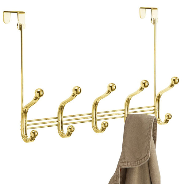 Idesign York Lyra Over The Door Rack 5Hooks Gold/Brass