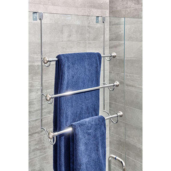 Idesign York Metal Over Shower Door Towel Rack 3 Split Finish