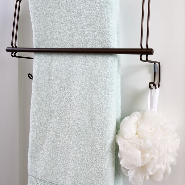Idesign York Over Shower Door Towel Rack Combo Bronze