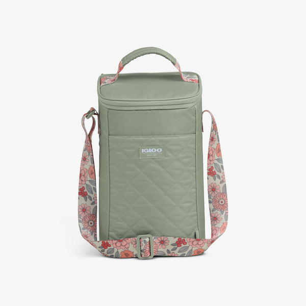 Igloo Floral MaxCold® DUO Vertical Crossbody Cooler Bag Sage