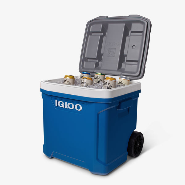 Igloo Latitude 60 Qt Roller Cooler Blue