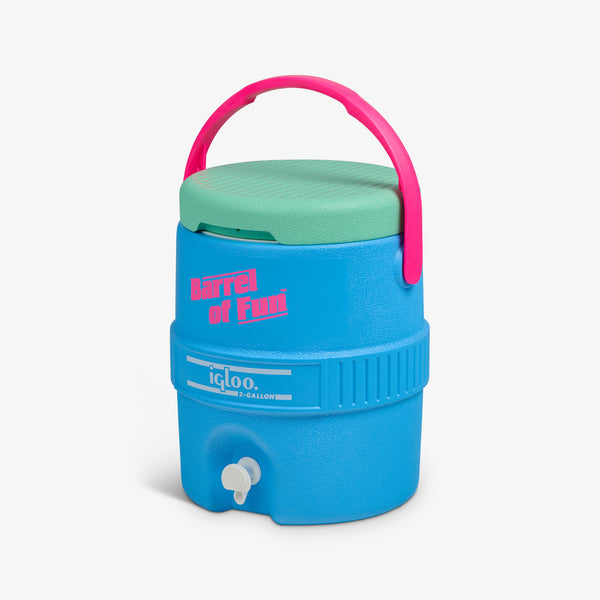Igloo Retro Barrel Of Fun 2 Gallon Jug Carolina Blue