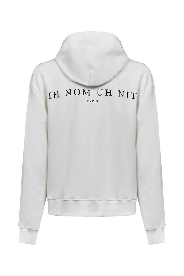 Ih Nom Uh Nit Hoodie With Newspaper Style Mask Print