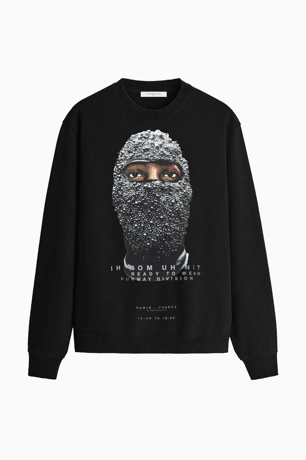 ih nom uh nit CREWNECK BLACK MASK