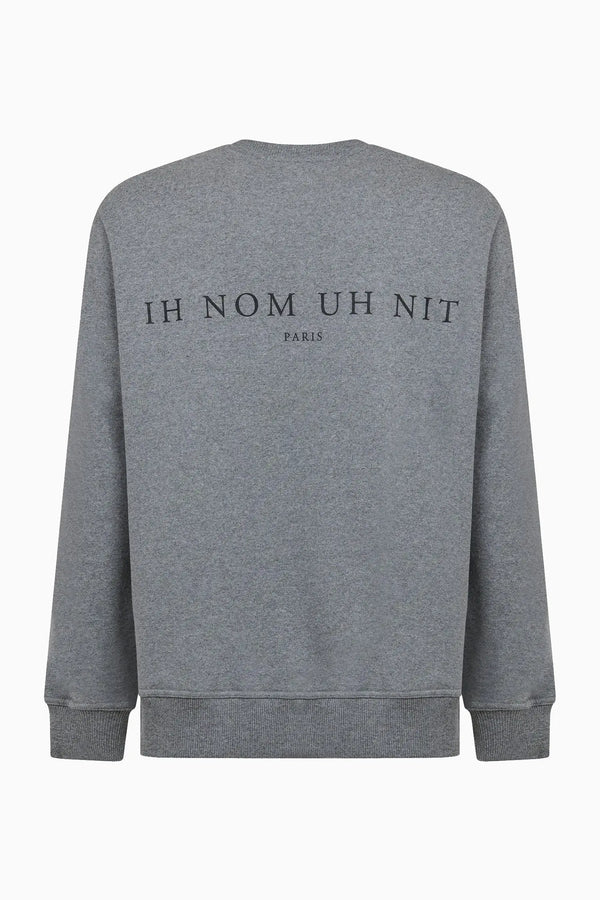 Ih Nom Uh Nit Crewneck Newspaper Mask Print