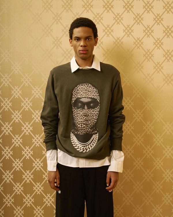 Ih Nom Uh Nit Leopard Mask Crewneck