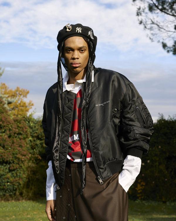 Ih Nom Uh Nit Oversized Mask Bomber Jacket