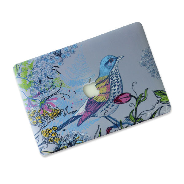 ikase Birdy With Apple Cut Out Logo - Macbook Case - Macbook Air Pro 13" inch + Free Keyboard Cover