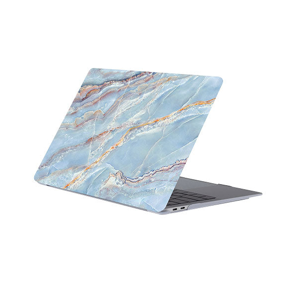 Ikase BlueMarble-011 Without Apple Cut Out Logo - Macbook Case - Macbook Air Pro M1 M2 Pro Max 13" 14" 16" Inch + Free Keyboard Cover