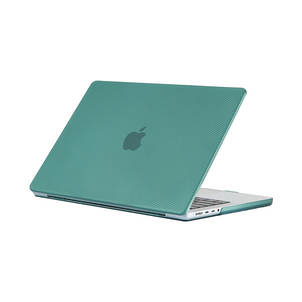 Ikase Carbon Fiber Olive - Macbook Air/Pro - 13"/14" Inch Case+Free Keyboard Cover