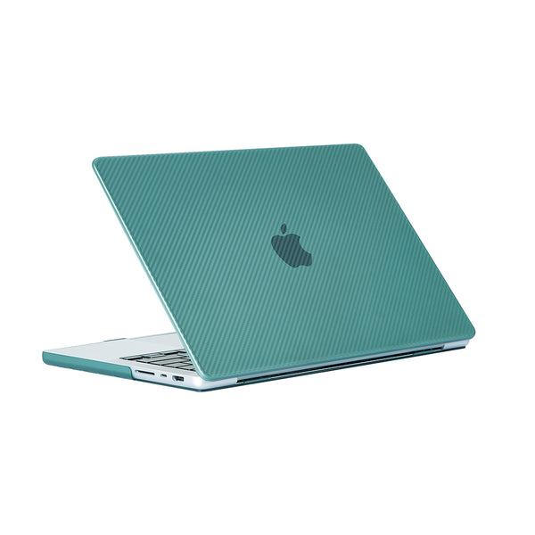 Ikase Carbon Fiber Olive - Macbook Air/Pro - 13"/14" Inch Case+Free Keyboard Cover