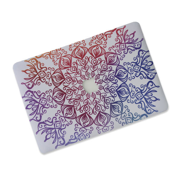 ikase Geometry With Apple Cut Out Logo - Macbook Case - Macbook Air Pro 13" inch + Free Keyboard Cover