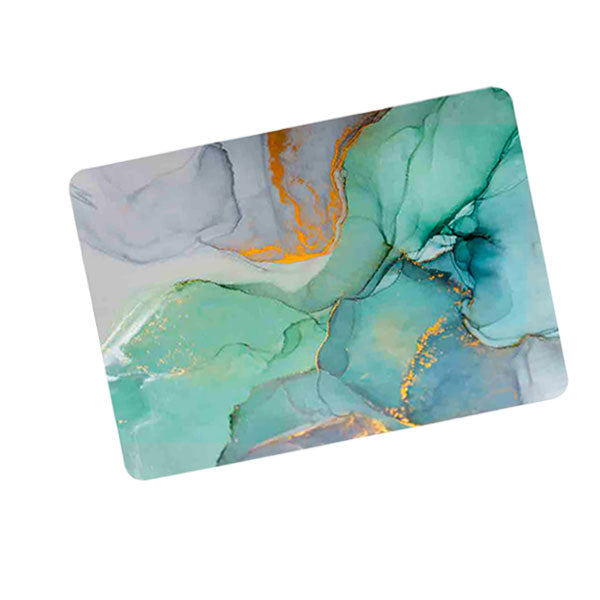 ikase GreenMarble-105 - Macbook Case - Macbook M1 M2 Pro Max 14" 16" inch + Free Keyboard Cover