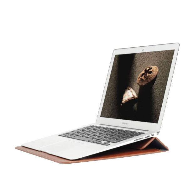 Ikase Leather Brown - Macbook Sleeve - Macbook Air Pro Retina M1 M2 13" 13.6" Inch