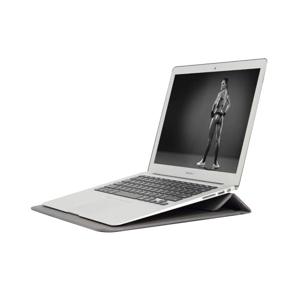 Ikase Leather Grey - Macbook Sleeve - Macbook Air Pro Retina M1 M2 13" 13.6" Inch