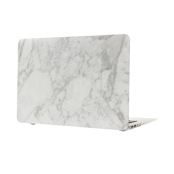 Ikase Marble 1 Without Apple Cut Out Logo - Macbook Case - Macbook Air Pro 13" Inch + Free Keyboard Cover