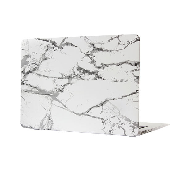 Ikase Marble 2 Without Apple Cut Out Logo - Macbook Case - Macbook Air Pro 13" Inch + Free Keyboard Cover