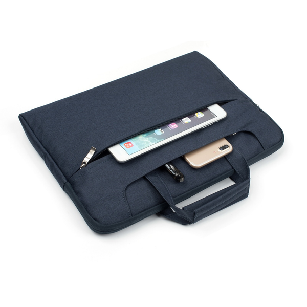 Ikase Navy Blue- Macbook Sleeve Shoulder Bag Case - Macbook Air Pro Retina M1 M2 13" 13.6" Inch